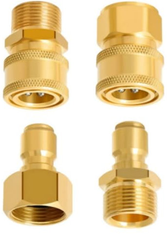 Pressure Washer Spray Nozzle Adapter Tips with M22 Swivel to 3/8'' Connect for Pressure Washers, 4Pcs