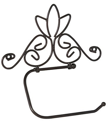 axentia Nostalgie Papierrollenhalter, Metall, Rostfarben, ca. 22,5 x 24 x 1,5 cm
