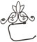 axentia Nostalgie Papierrollenhalter, Metall, Rostfarben, ca. 22,5 x 24 x 1,5 cm