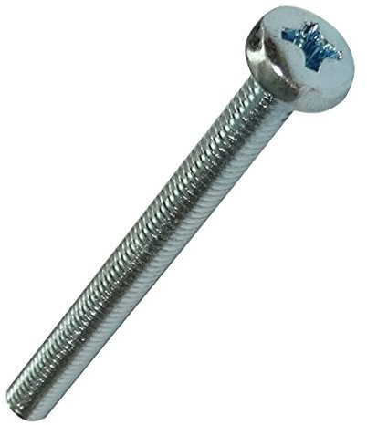Aerzetix: 25 boulons vis à tête cylindrique M4x45mm DIN7985A acier zingué empreinte PH2 cruciforme Phillips C18764