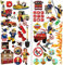 SAM le Pompier Stickers muraux enfants Chambre ? coucher gar?ons filles Art mural papier peint mural 70?Cmx35cmx2?Feuilles