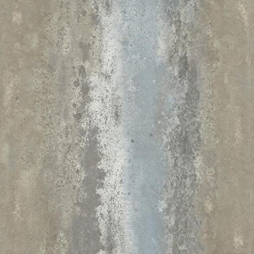 RoomMates Papel tapiz de metal oxidado gris para despegar y pegar