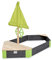 EXIT Toys Aksent Sandkastenboot aus Holz - Mit Mast, Segel und drehbarem Steuerrad - Mit Aufbewahrung - Stabile Metallecken - Für Kinder - Für draußen im Garten - 100% FSC Zedernholz - 190x90cm