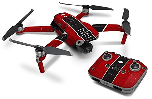 Skins4u Folie Skin Aufkleber Vinyl Schutz Folierung kompatibel mit DJI Mavic Air 2 - Skins Decal Motiv Roter Baron