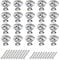 UDODIY 20Pcs 30mm Crystal Door Knobs, Glass Drawer Knobs Crystal Door Handles Diamond Pulls Zinc Alloy with 40 Screws of 2 Sizes 25mm, 19mm for Home Kitchen Office Chest Bin Drawer Decorating, Black