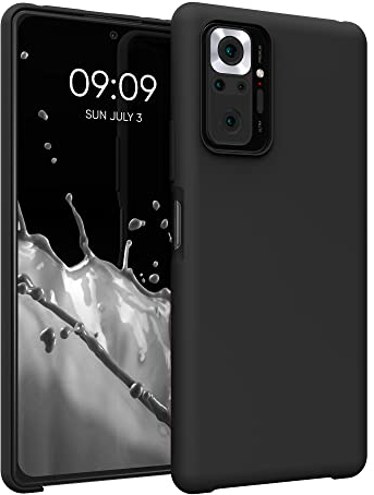 kwmobile Case Compatible with Xiaomi Redmi Note 10 Pro Case - TPU Silicone Phone Cover with Soft Finish - Black