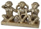 Deko-Figur 3Affen 28cm Goldfarben