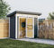 Gartenhaus Premium Qualität 3m² - L161xW294cm- All-Inclusive-Set mit Boden, Bitumen-Dachziegeln, Farbset- Hochwertiger Geräteschuppen aus Holzwerkstoffplatten LP Smartside - M901 Cavern Steel