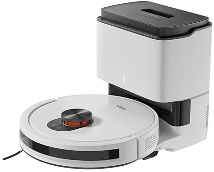 ROIDMI EVE CC Saugroboter mit Absaugstation Wischfunktion - 4000Pa Staubsauger Roboter Selbstreinig 60 Tagen Laser Navigation 2 in1 Roboterstaubsauger Wischroboter für Tierhaare Hartböden Teppich