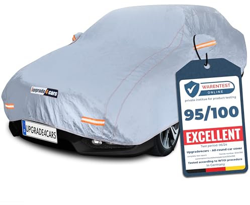 Upgrade4cars Autoabdeckung Outdoor Vollgarage | Auto Abdeckplane Komplett für alle Jahreszeiten | Autoplane Universal | SUV Größe: S 406 * 178 * 145 cm
