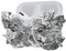 3D-Hülle 2. Generation, Schmetterling, 3D-gedruckte Kopfhörer-Hüllen mit Umhängeband, Totenkopf-Schmetterling, geeignet für Airpods Pro 2. / 1. Hülle (Silber)