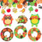 BOOMTOP Herbst Basteln Kinder 8Pcs Herbst Kranz Igel Eule Bastelset Halloween Owl Kränze Deko mit Schaumstoff Sticker Tieren Ahornblätter Kürbis Thanksgiving 305pcs Kreativset DIY Herbst Dekoration
