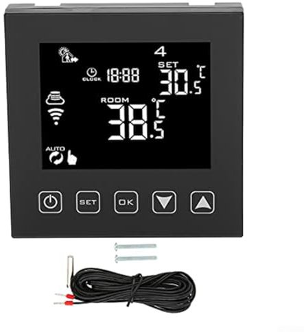 Thermostat-Temperaturregler, LCD-Display, Heizthermostat ABS-Material, digitale Heizung für Zuhause