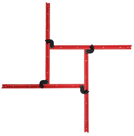 Adjustable Router Jig, Woodworking Parallel Guide Rail System, Parallel Sliding Rail Auxiliary, Variable Router Template Guide for Woodworking Creating Square and Rectangular Slotting