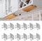 Under Cabinet Cutting Board Holder - 12 Pcs Pot Lid Organizer for Cabinet Cutting Board Holder Rack Storage Stainless Steel Under Shelf Counter Chopping Board Holder