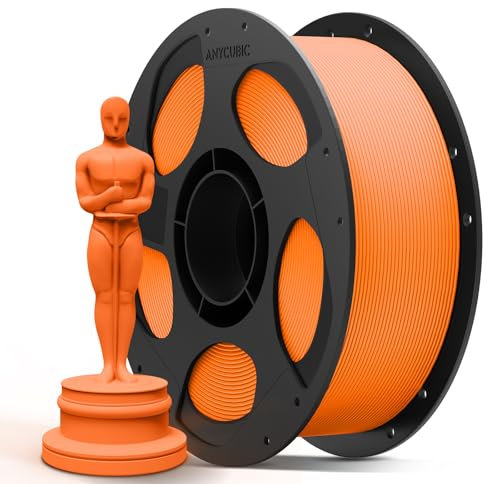 ANYCUBIC Refill PLA Plus und Spool Kit, PLA+ Filament 1.75mm Orange, RFID 3D Drucker Filament für Intelligentes Drucken, 1KG