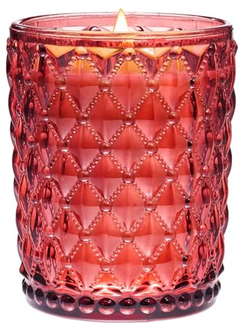 M&SENSE Dark Rose & Amber Scented Candle | 500g (17.6oz), 100-Hour Burn | Natural Non-Toxic Soy Wax | Long-Lasting for Mood Healing and Gifting | for Bathroom, Kitchen, Office