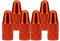 SENZEAL 6 pcs Ventilkappen Französisch Fahrrad Ventil Reifen aus Aluminiumlegierung Orange
