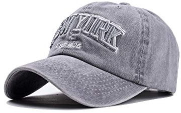 Yutdeng Retro Vintage Basecap New York Unisex Distressed Washed Baumwolle Kappe Outdoor Freizeit Hut Distressed Stickerei Cap Herren Baseballkappe Damen