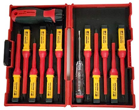 13Pc Interchangeable VDE Screwdriver Set AC100v