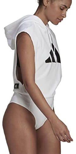 adidas Damen Sportbekleidung 3-bar Gymnastikanzug, Weiss/opulenter Garten, L