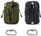 Supoetry 2 Tactical Belt Bags, Gadget Belt Bag, with Two Carabiners, Multifunctional General Outdoor, Tool Bag, Suitable for Outdoor Mountaineering Camping, Green, Army Green