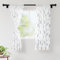 Encasa Homes Cortinas de poliéster Impresas Window con Lazos, 4.5 ft de Largo, Palm Leaves, Paquete de 2