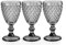 GICOS SRL Set 6 calice bichiere vino 210 ml in vetro colore grigio GIN-820441