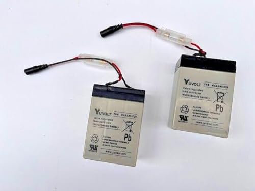 Pair of Shuttle Bait Boat Batteries with Built in Fuse Protection