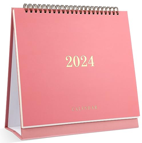 NUOBESTY Tischkalender 2024–2025 Tischkalender 18 Monate Englischer Wandkalender Kalenderplaner Bürokalender Für Büro Und Zuhause (Januar 2024–Juni 2025)