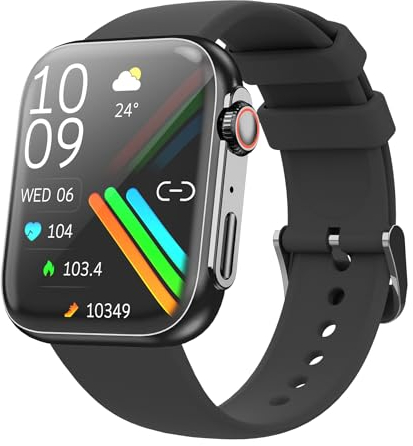 Fitonme Smartwatch für Damen und Herren 2023 Fitness-Tracker-Uhr mit Blutsauerstoff Blutdruck Herzfrequenz und Schlafüberwachung Nachrichtenbenachrichtigung Schrittzähler Uhr für Android iOS