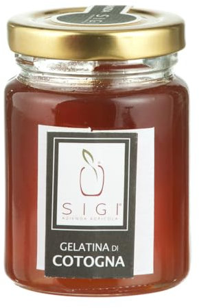 SIGI Azienda Agricola Gelatina de manzana y membrillo | Sin colorantes, conservantes, adittivos químicos | 100% hecho a mano y natural | Hecho a mano en Italia | Tarro 110 g
