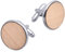 Beydodo Manschettenknöpfe Personalisiert Hemd, Manschettenknopf Herren Edelstahl Rund mit Holz Silber Cufflinks Shirts Men mit Manschettenknöpfe Box
