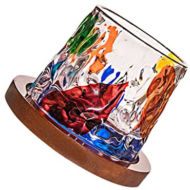ABOOFAN 1 Satz rotierendes Whiskyglas whiskey glasses drehaschenbecher Trink Gläser Whisky-Dekanter Weingläser schnapsgläser dekorativer Trinkbecher Weinbecher Kristall