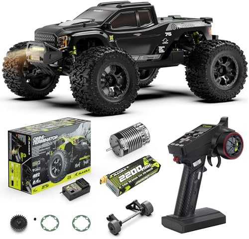 RIAARIO RC Cars Mini 1:10 Brushless RC Auto für Erwachsene Max 50 km/h All Terrain Hobby Trucks Elektrische Off-Road Monster Trucks 4WD Ferngesteuertes Auto Wasserdicht Truck mit Kohlefaser