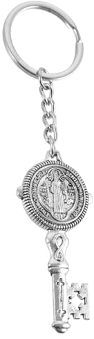 VALICLUD Schlüsselanhänger- Aus Metall -Charm Schlüsselanhänger Für Rucksack Tasche Hängeanhänger Schlüsselanhänger Für Damen Handtaschen-Charms Zartes Design Religiös Vintage Silber