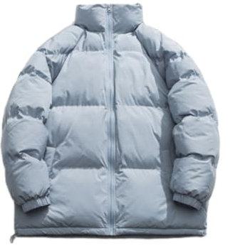 BASHAMAN Jacke Herren Jugend Mode Casual Outdoorjacke Herren Regular Fit Verdicken Warm Kältejacke Herren Winter Persönlichkeit Trend Baumwolle Jacke Herren I-Blue L