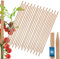 KOTARBAU® Juego de 25 varillas de tomate para plantas, 120 cm, postes de madera, estacas de madera puntiagudas, soporte para vallas, soporte para plantas de madera para estabilizar plantas