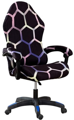 SEAUR Soft Gaming Chair Cover with Elastic Edges Cat Scratch Proof Chair Slipcover with Zip for Home Office and Gaming Chairs Purple