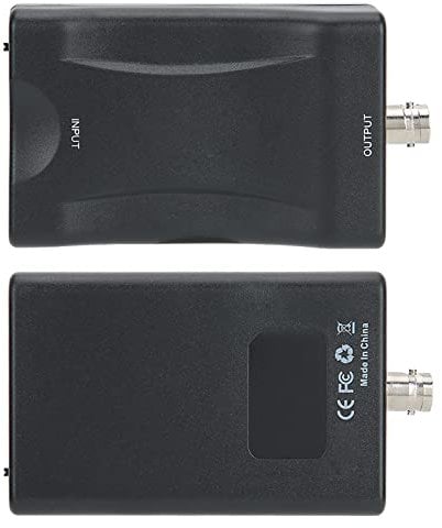 Black HDMI to BNC Video Converter Adapter, Female CVBS Coaxial Connector, HD 1080P Output for PAL NTSC Systems, DVD Recorders, Security Cameras & DVRs