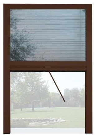 Voilà Universal Insektenschutz Plissee für Fenster in Kit Reduzierbare braun