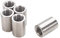 MroMax 5 PZ M14x20x30mm Filettato Rotondo Connettore Dadi Manicotto Asta Bar Dado Dado In Acciaio Inox 304 Tono Argento