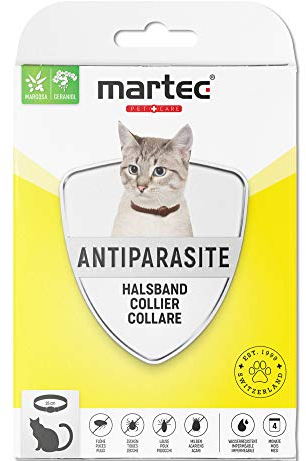 martec PET CARE Katzenhalsband gegen Zecken Flöhe und Milben Schutz vor Parasiten