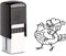 DEKO-LANDO Bonuskartenstempel Stempel mit Motiv - Henne Huhn - für Bonuskarte 10x10mm