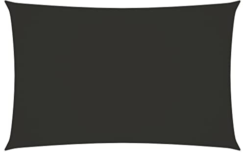 vidaXL Sonnensegel Wasserfest Sonnenschutz Windschutz Sonnendach UV Schutz Garten Terrasse Balkon Oxford-Gewebe Rechteckig 2,5x5m Anthrazit