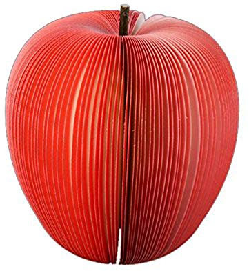 Notizblock in Apfelform, 3D, Obst, Schreibwaren, tragbar, Notizblock, Nachricht, Kratzkissen, Hochzeitsgeschenk, Rot