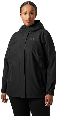 Helly Hansen Womens W Seven J Plus Jacket, Black, 3X