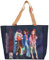 Depesche 12564 TOPModel City Girls - Tote Bag in Dunkelblau mit Model-Motiv in knalligen Farben, Shopper mit Innentasche