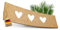 ElbFuchs® Fußmatte Kokos 75x25cm mit weißen Herzen | [EXTRA LANGLEBIG & rutschfest] | Kokosmatte Fussmatte Aussen & Innen | Fußabtreter für Haustür