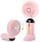 Auauraintt Tragbarer Handventilator,faltbarer kleiner Ventilator,Mini USB Hand Ventilatoren wiederaufladbarer, Für Reisen Büro Zuhause Draußen (Rosa)